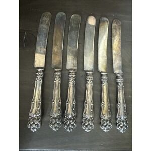 International Silver Berwick  Dinner Knives Silverplate, 1904 Discontinued Set-6